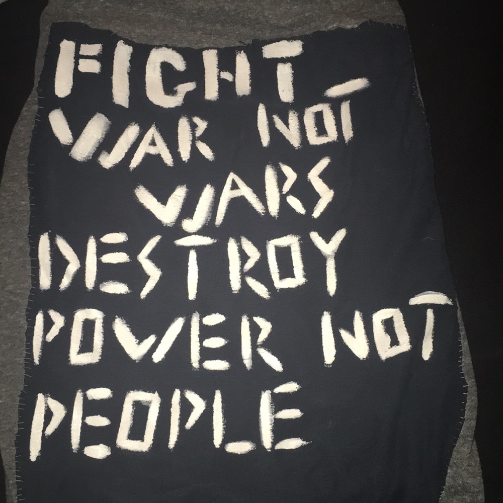 DIY Punk Jacket “Fight War Not Wars”